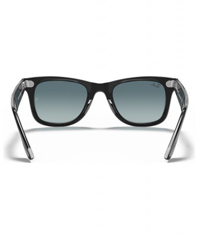 WAYFARER Sunglasses RB2140 50 BLACK ON TRASPARENT/GRADIENT BLUE $19.58 Unisex