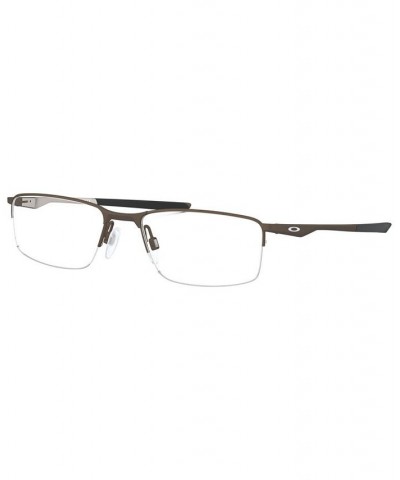 OX3218 Socket 5.5 Men's Rectangle Eyeglasses Dark Grey $21.56 Mens