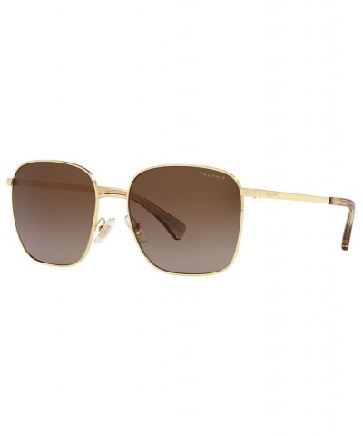 Women's Polarized Sunglasses RA4136 57 Shiny Gold-Tone $27.60 Womens