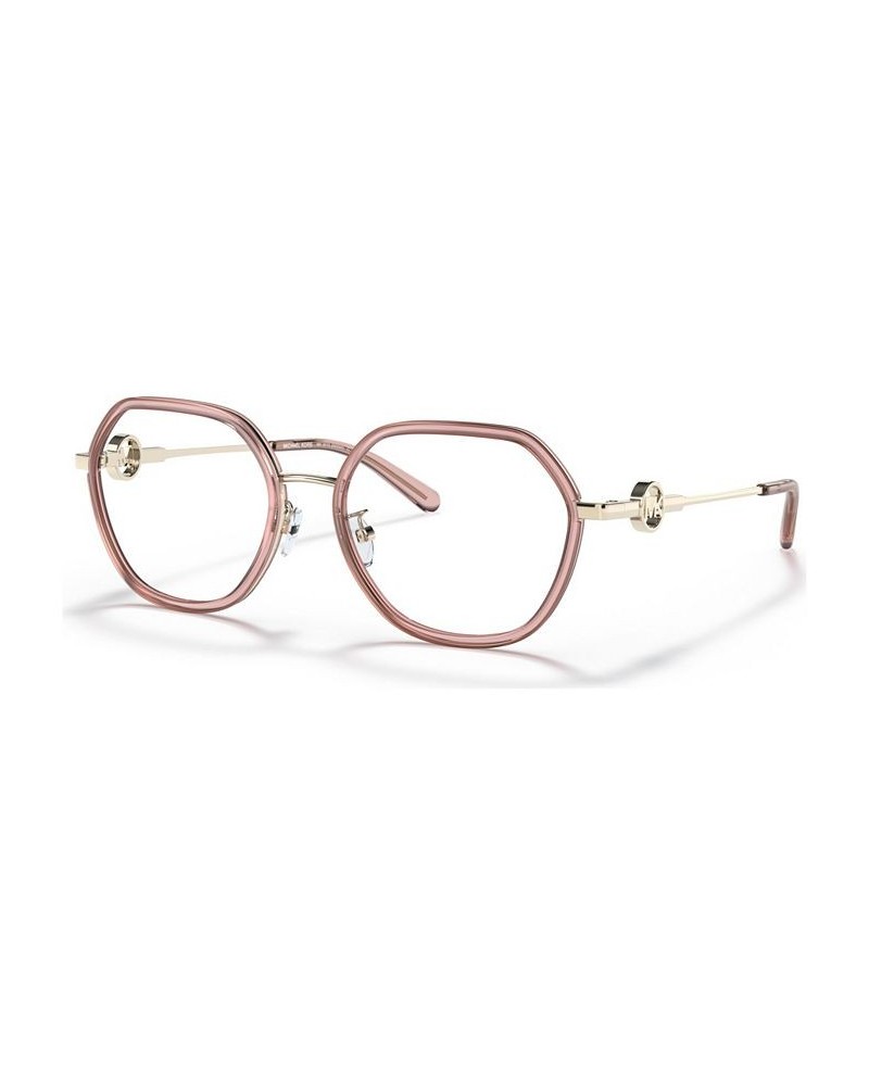 Women's Irregular Eyeglasses MK305751-O Transparent Dusty Rose $15.77 Womens