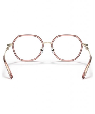 Women's Irregular Eyeglasses MK305751-O Transparent Dusty Rose $15.77 Womens