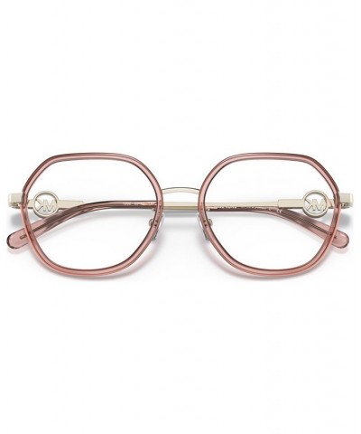 Women's Irregular Eyeglasses MK305751-O Transparent Dusty Rose $15.77 Womens