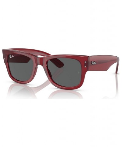 Unisex Mega Wayfarer Sunglasses RB0840S51 Transparent Red $41.76 Unisex