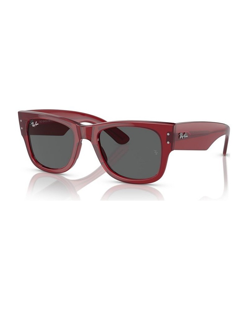 Unisex Mega Wayfarer Sunglasses RB0840S51 Transparent Red $41.76 Unisex