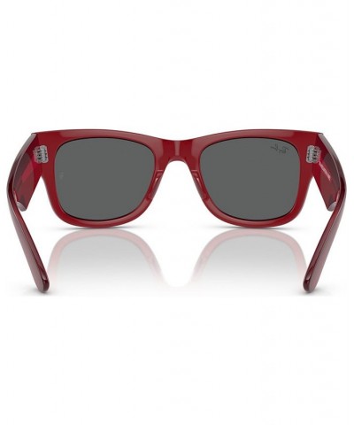 Unisex Mega Wayfarer Sunglasses RB0840S51 Transparent Red $41.76 Unisex