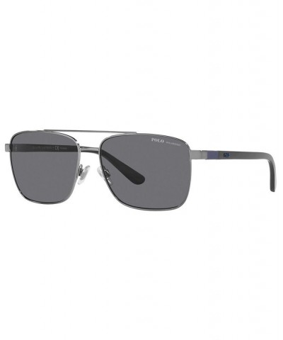 Men's Polarized Sunglasses PH3137 59 SHINY GUNMETAL/POLAR GREY $29.25 Mens