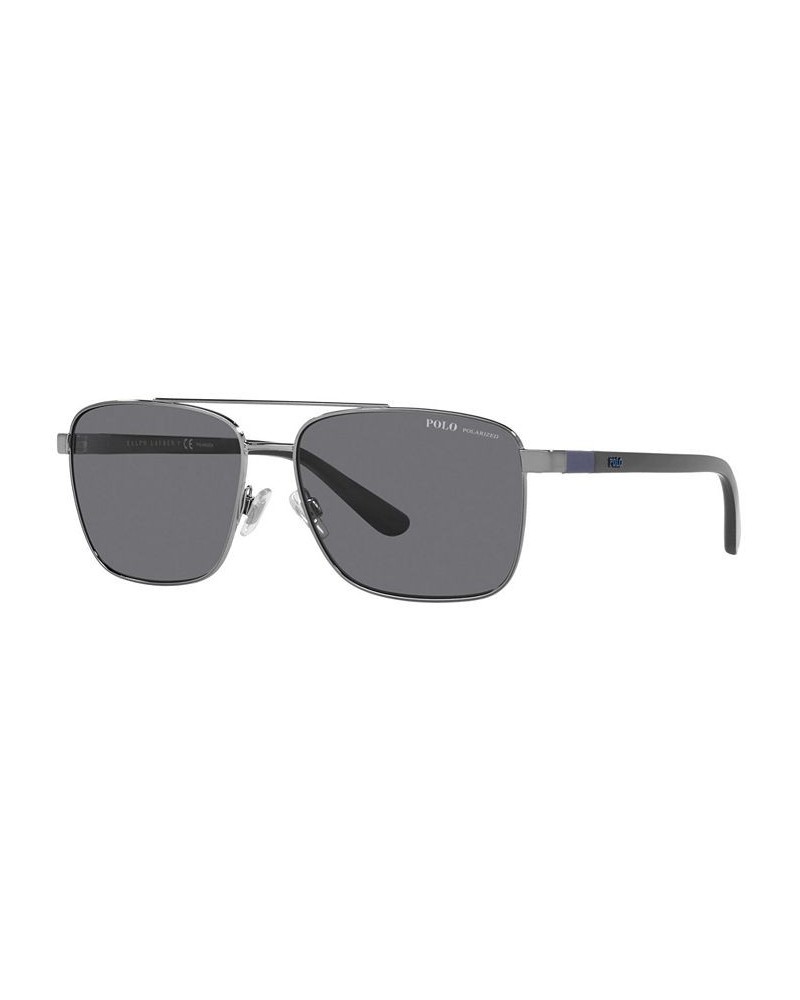 Men's Polarized Sunglasses PH3137 59 SHINY GUNMETAL/POLAR GREY $29.25 Mens