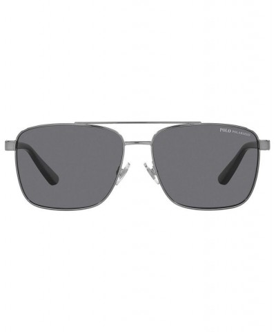 Men's Polarized Sunglasses PH3137 59 SHINY GUNMETAL/POLAR GREY $29.25 Mens