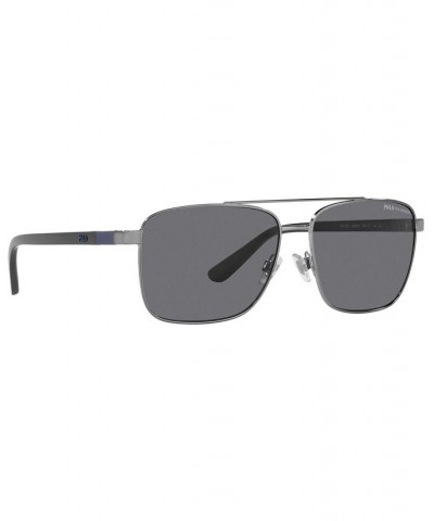 Men's Polarized Sunglasses PH3137 59 SHINY GUNMETAL/POLAR GREY $29.25 Mens