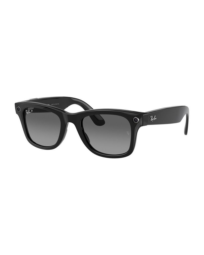 Stories Wayfarer 50 Unisex Polarized Smart Glasses Shiny Black $59.22 Unisex