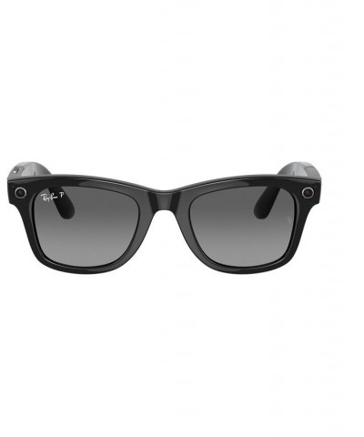 Stories Wayfarer 50 Unisex Polarized Smart Glasses Shiny Black $59.22 Unisex