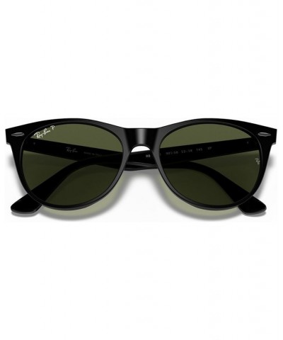 Polarized Sunglasses RB2185 52 BLACK/POLAR GREEN $53.25 Unisex