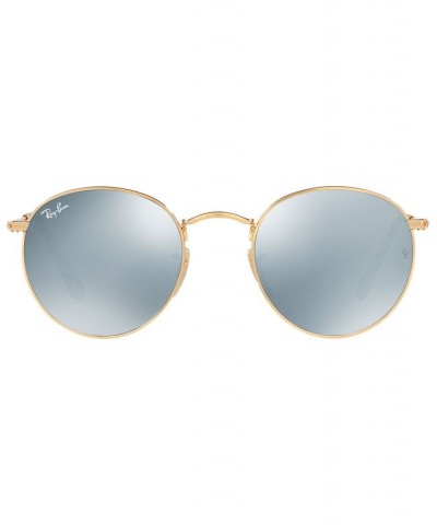 Sunglasses RB3447N ROUND FLAT LENSES GOLD SHINY/GREY MIRROR $20.05 Unisex