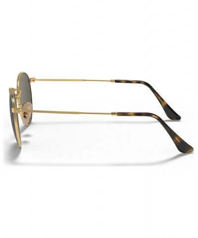 Sunglasses RB3447N ROUND FLAT LENSES GOLD SHINY/GREY MIRROR $20.05 Unisex