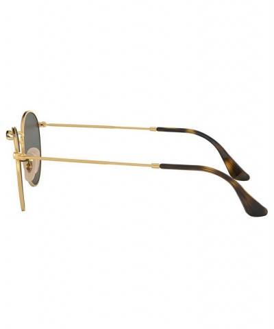 Sunglasses RB3447N ROUND FLAT LENSES GOLD SHINY/GREY MIRROR $20.05 Unisex