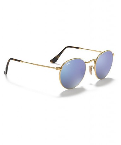 Sunglasses RB3447N ROUND FLAT LENSES GOLD SHINY/GREY MIRROR $20.05 Unisex