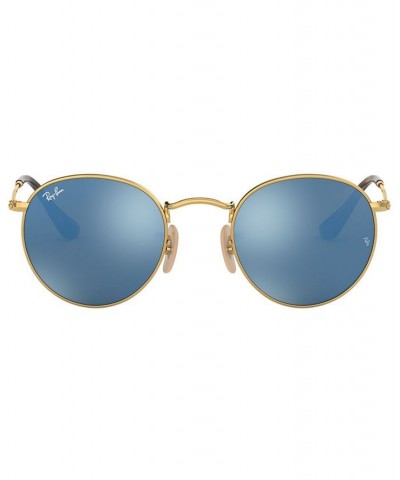 Sunglasses RB3447N ROUND FLAT LENSES GOLD SHINY/GREY MIRROR $20.05 Unisex