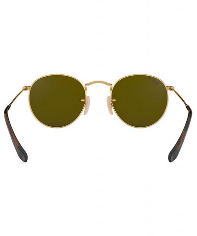 Sunglasses RB3447N ROUND FLAT LENSES GOLD SHINY/GREY MIRROR $20.05 Unisex