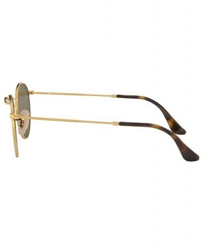 Sunglasses RB3447N ROUND FLAT LENSES GOLD SHINY/GREY MIRROR $20.05 Unisex