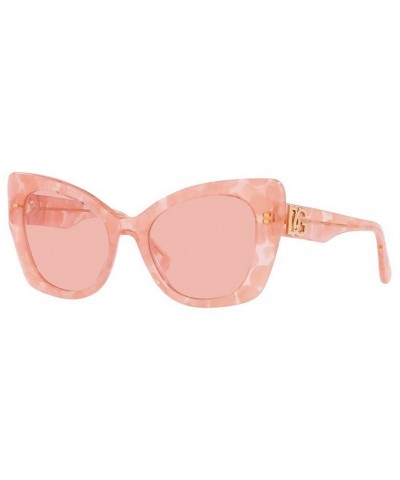 Women's Low Bridge Fit Sunglasses DG4405F 53 Rose $57.06 Womens