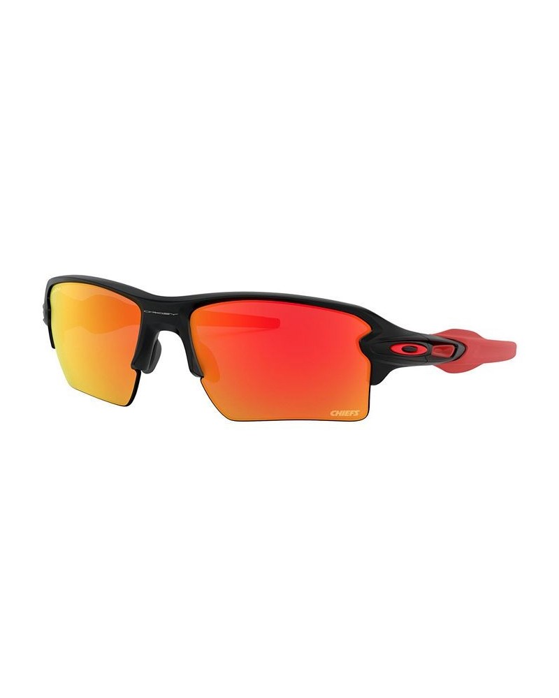 NFL Collection Sunglasses Kansas City Chiefs OO9188 59 FLAK 2.0 XL KC MATTE BLACK/PRIZM RUBY $51.00 Unisex