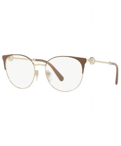 BV2203 Women's Round Eyeglasses Pale Gold $121.44 Womens