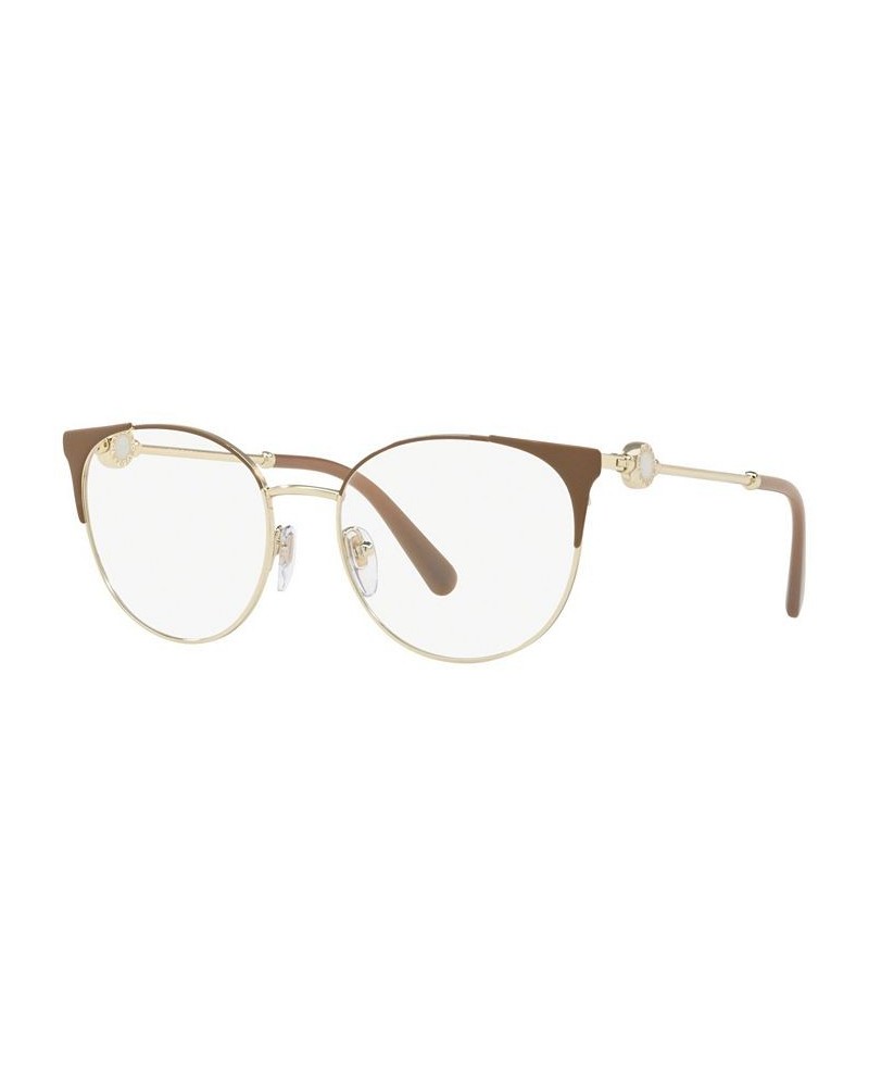 BV2203 Women's Round Eyeglasses Pale Gold $121.44 Womens