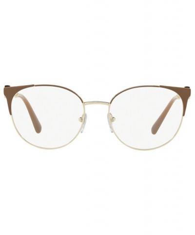 BV2203 Women's Round Eyeglasses Pale Gold $121.44 Womens