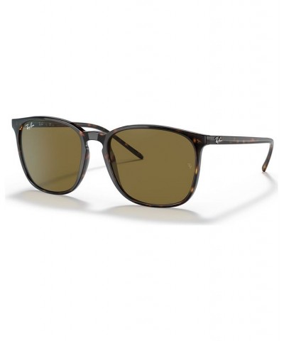 Men's Low Bridge Fit Sunglasses RB4387F 55 Tortoise $19.60 Mens