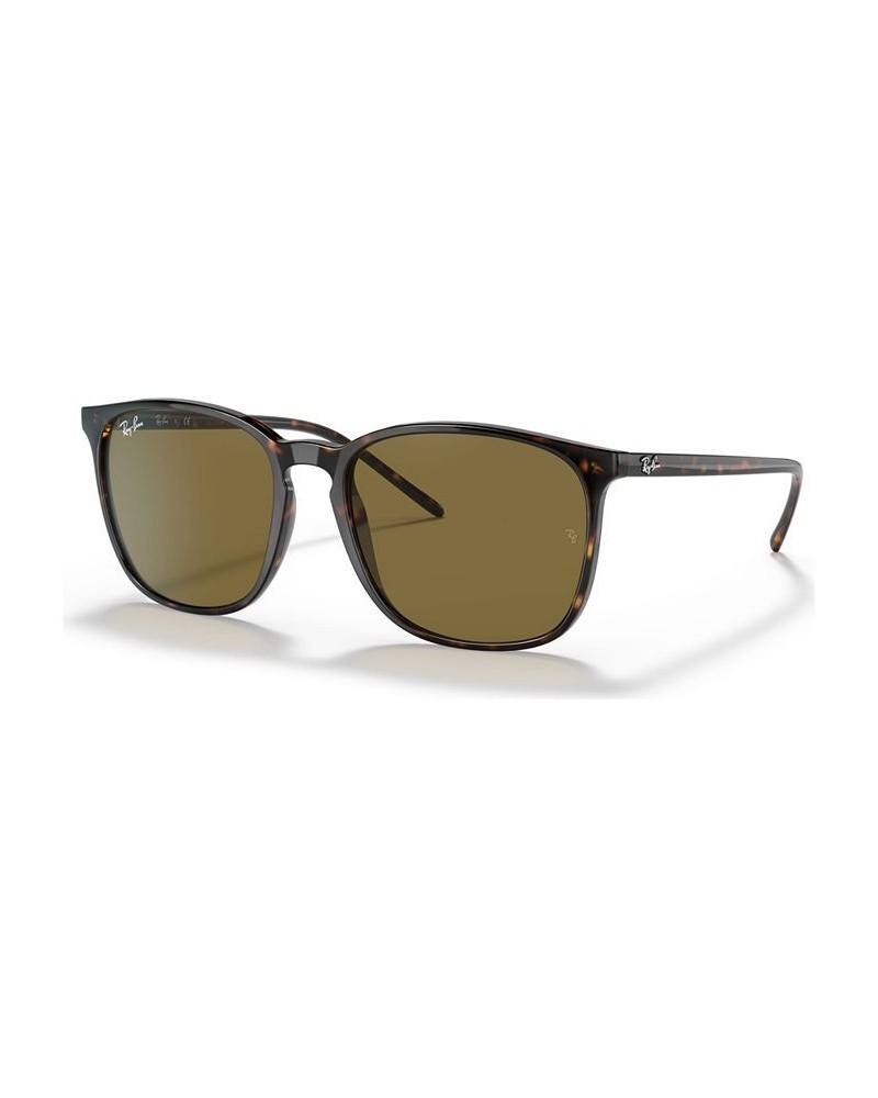 Men's Low Bridge Fit Sunglasses RB4387F 55 Tortoise $19.60 Mens