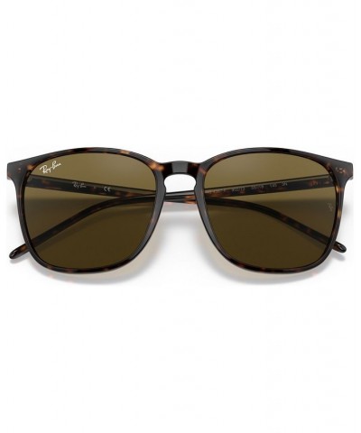 Men's Low Bridge Fit Sunglasses RB4387F 55 Tortoise $19.60 Mens