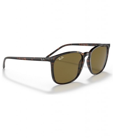 Men's Low Bridge Fit Sunglasses RB4387F 55 Tortoise $19.60 Mens