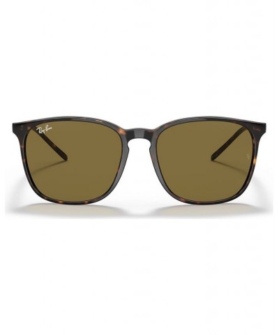 Men's Low Bridge Fit Sunglasses RB4387F 55 Tortoise $19.60 Mens