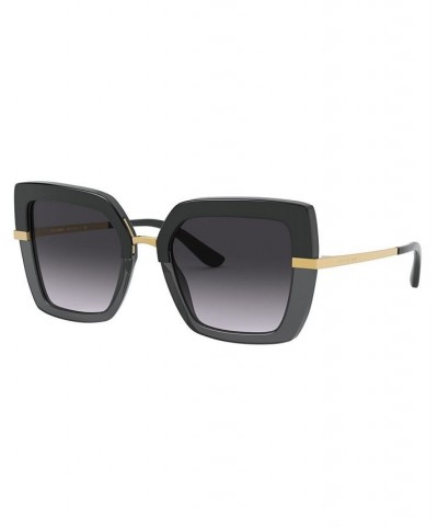 Women's Sunglasses DG4373 TOP BLACK ON TRANSPARENT BLACK/GREY GRADIENT $44.64 Womens