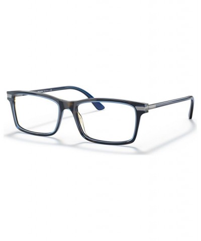 Men's Rectangle Eyeglasses PR 03YV56-O Denim Tortoise $89.88 Mens