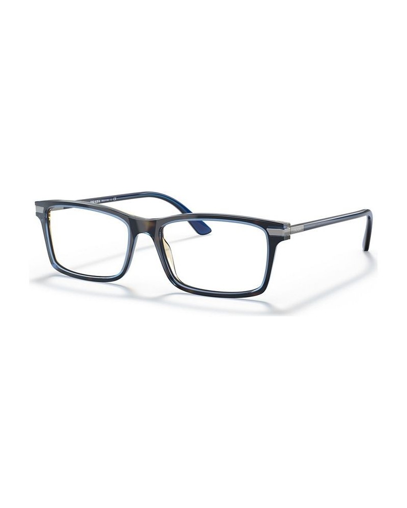 Men's Rectangle Eyeglasses PR 03YV56-O Denim Tortoise $89.88 Mens