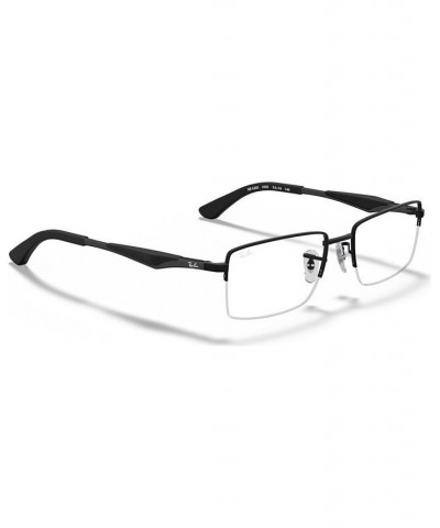 RX6285 Unisex Rectangle Eyeglasses Matte Blac $47.75 Unisex