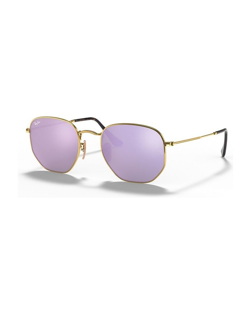 Sunglasses RB3548N HEXAGONAL FLAT LENSES GOLD/GREY MIRROR $33.84 Unisex