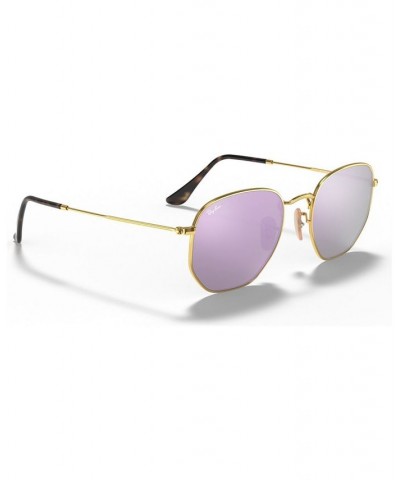 Sunglasses RB3548N HEXAGONAL FLAT LENSES GOLD/GREY MIRROR $33.84 Unisex