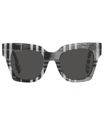 Women's Sunglasses BE4364 KITTY 49 Check White/Black $39.34 Womens