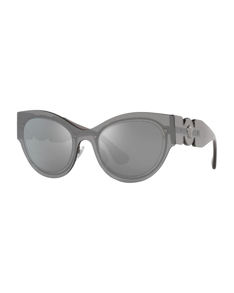 Women's Sunglasses VE2234 53 Transparent Gray Mirror Silver-Tone $58.65 Womens