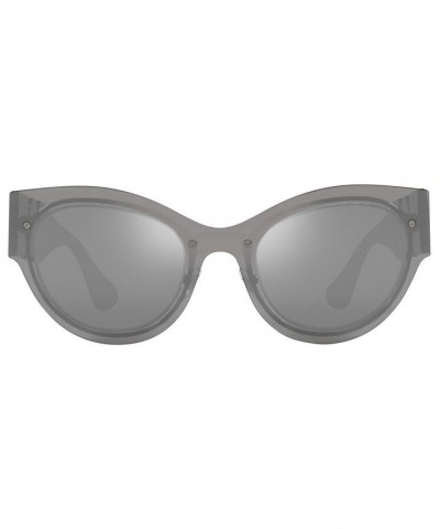 Women's Sunglasses VE2234 53 Transparent Gray Mirror Silver-Tone $58.65 Womens