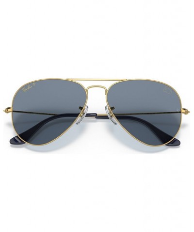 Disney Unisex Polarized Sunglasses RB3025 Aviator Mickey WDW50 58 Gold-Tone $80.40 Unisex