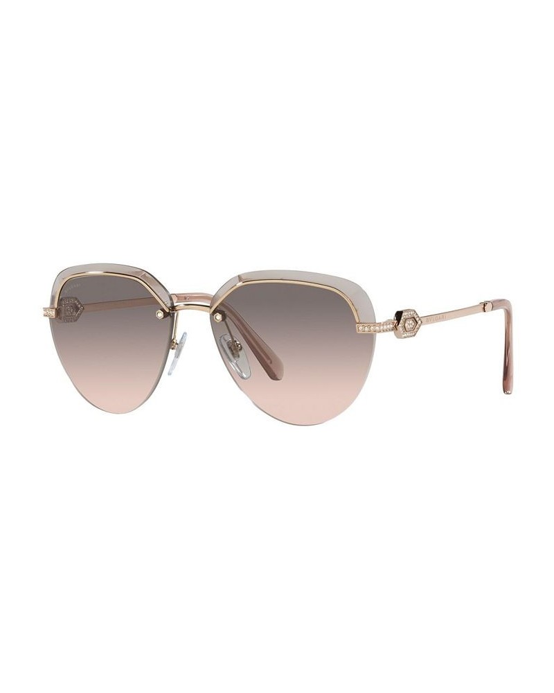 Women's Sunglasses BV6154B 59 PINK GOLD/PINK GRADIENT GREY $116.82 Womens