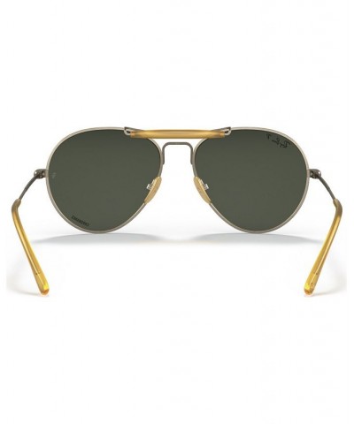 Unisex Polarized Sunglasses RB8063 55 Titanium Demi Gloss Antique-like Gold-Tone $102.08 Unisex