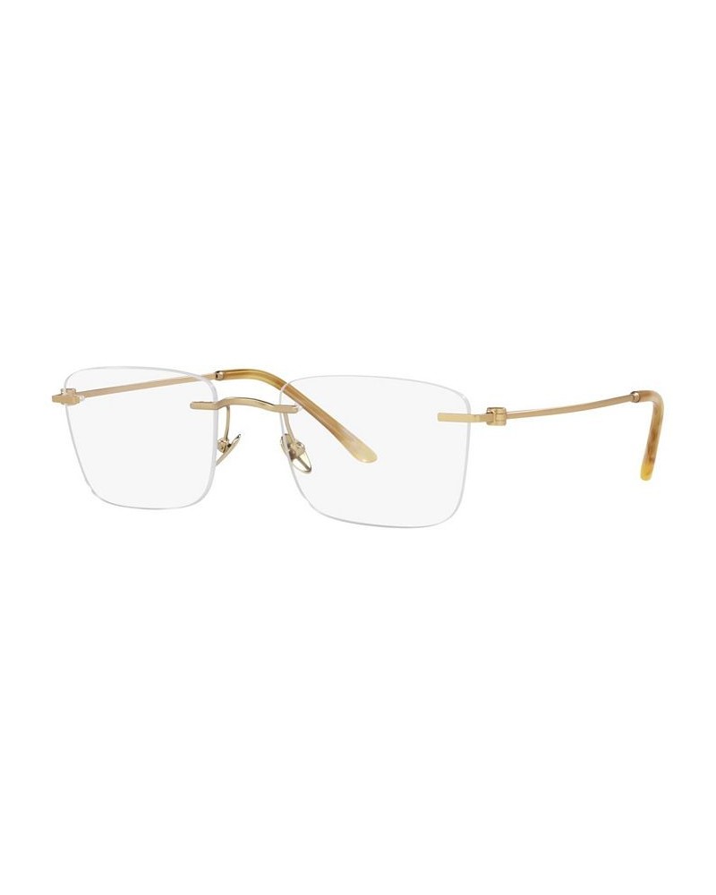 AR5124 Men's Rectangle Eyeglasses Matte Pale Gold Tone $83.46 Mens