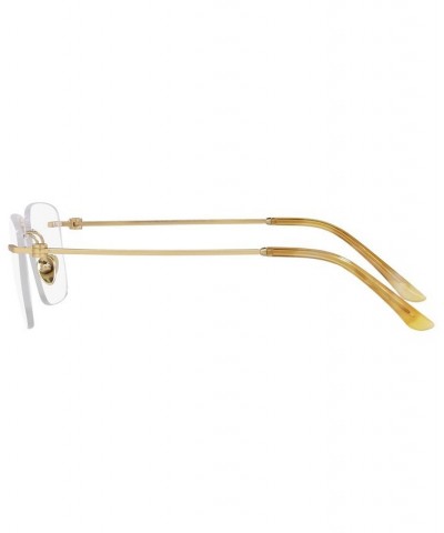 AR5124 Men's Rectangle Eyeglasses Matte Pale Gold Tone $83.46 Mens