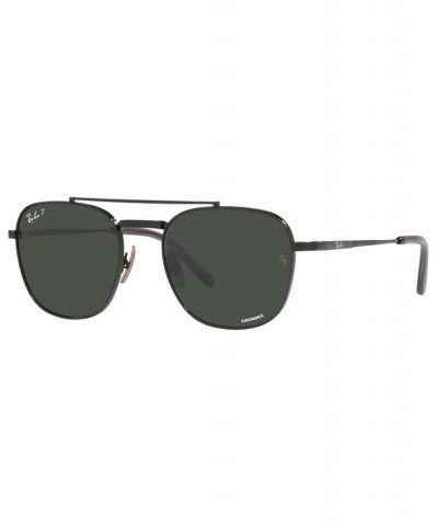 Unisex Polarized Sunglasses Frank II Titanium 51 Black $125.28 Unisex