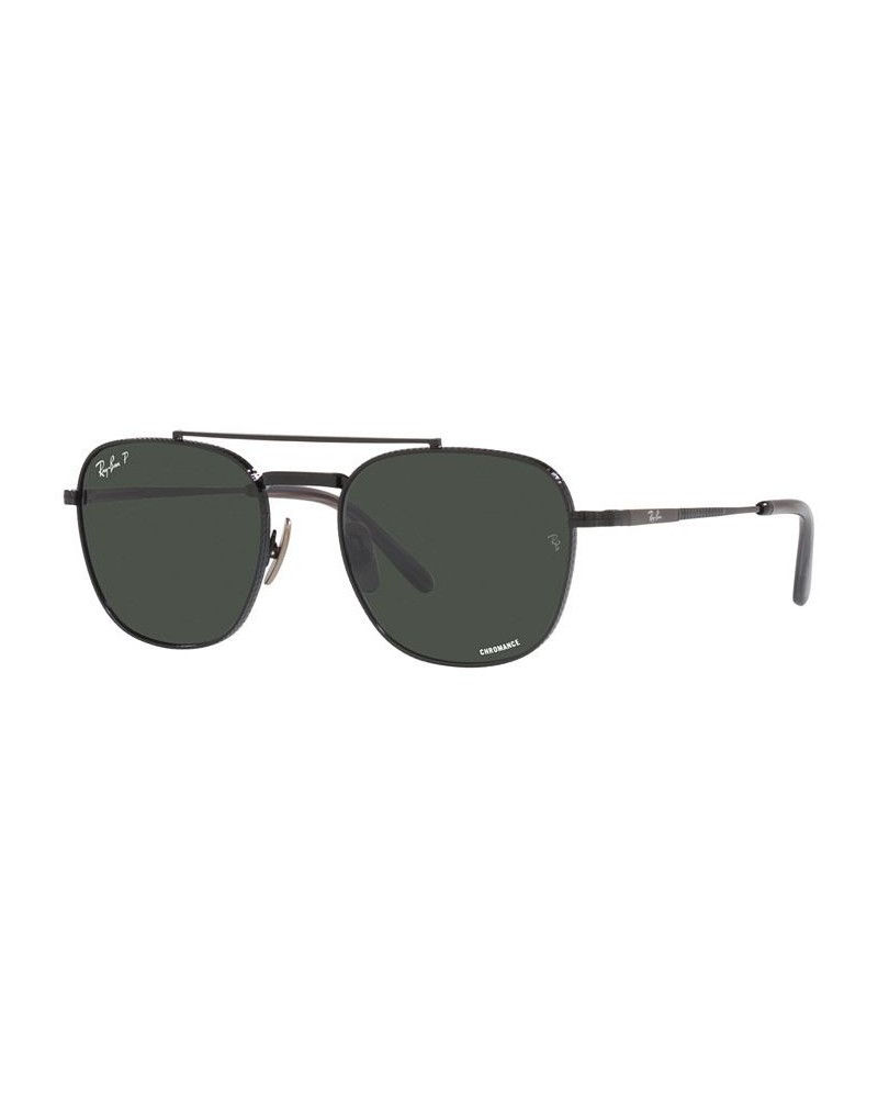 Unisex Polarized Sunglasses Frank II Titanium 51 Black $125.28 Unisex