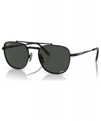 Unisex Polarized Sunglasses Frank II Titanium 51 Black $125.28 Unisex